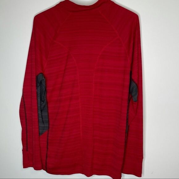 XL Outdoor Life Red-Gray 1/4 Zip Light Weight Top - Picture 3 of 7